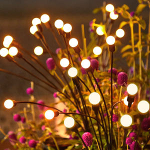 10LED Solar Firefly Lights Solar Swaying Light for Outdoor Garden Landscape Lawn Christmas Holiday Decor Raya Lampu