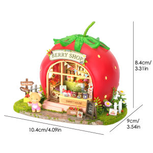 DIY Miniature Dollhouse Kit LED Light Up 3D Wooden Small House Building Model Room Toys Home Decor for Xmas Birthday Gifts