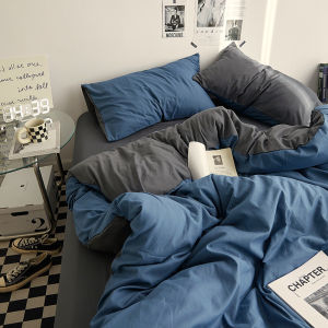 Simple Japanese Style Baby Safe Grade A Plain Color Bedding Set