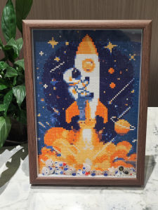 Đồ Thủ Công Dán Kim Cương Hình Phi Hành Gia Mới 2025 Đồ Trang Trí Bàn Đồ Thủ Công Tự Làm Cho Trẻ Em Đồ Chơi Sáng Tạo