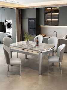 CHUWU | Compact Modern Foldable Extendable Dual Shape Dining Table