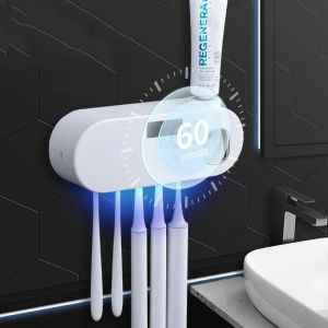 New Toothbrush Sterilizer Toothpaste Squeezer 2 in 1 UV Light Anti-bacteria UV Toothbrush Bacteria Killing Sanitizing Machi