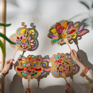 JIELI | Rainbow Hollow Paper Fan DIY Kit For Children