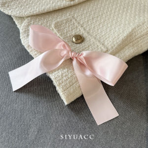 กิ๊บติดผมโบว์ผีเสื้อสีชมพูสไตล์บัลเล่ต์ ริบบิ้นผูกผม กิ๊บติดผมข้าง ตกแต่งผมสำหรับผู้หญิง สไตล์หวาน ไม่มีแบรนด์