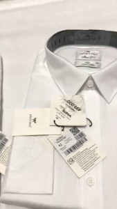 Áo sơ mi trắng dài tay nam ARISTINO họa tiết vân hoa sen tinh tế vải mềm mát điều hòa ALSR11