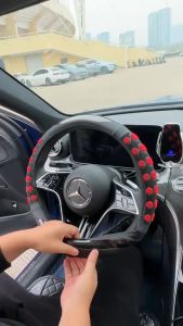 Tropical-Proof Carbon Fiber Steering Wheel Cover for 38cm – Anti-Slip & Sweat-Resistant Design | Humidity Guard Tech