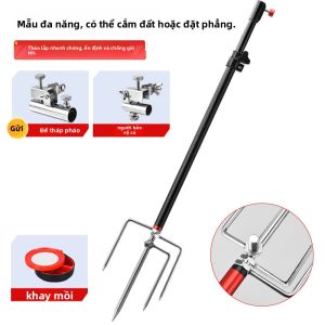 ZHAOYU | Giá Đỡ Đa Năng Dùng Để Câu Cá với Chân Nhôm và Đĩa Mồi