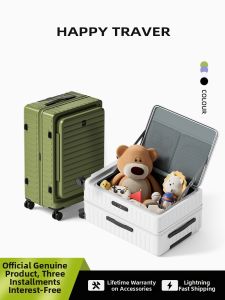 JR&BL | Multifunctional Front Open Travel Durable Suitcase