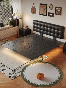 MEIZHAISHENGHUO | Suspended Leather Carboneel Steel Bed 1.8m