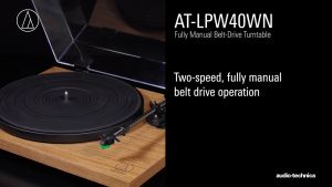 Audio Technica AT-LPW40WN Fully Manual Belt-Drive Turntable Wood by Pro Gadgets - เครื่องเล่นแผ่นเสียง 100% วัตถุดิบ