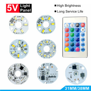 12/6/1LED Dimmable High Brightness 5V Colorful Gradient LED RGB Light Board Remote Control DIY Model Display Light PCB Board