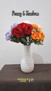 Bunga Mawar Peony 6 Kuntum Artificial Minimalis Home