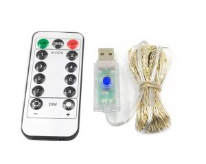 Dây Đèn Nháy Cổng USB Có Remote Điều Khiển - 20m/10m/5m Siêu Chống Nước - Trang Trí Đẹp
