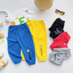 Quần dài cotton da cá NATUCO dày mềm mịn mặc thu đông cho bé trai bé gái từ 11-21kg Q-001