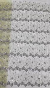 French Embroidery Beaded Tulle Lace Fabric 2026 High Quality African Nigerian Sequin Lace Fabric for Wedding Dress 5 Yards