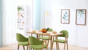 โต๊ะกินข้าว ชุดโต๊ะกินข้าว ชุดโต๊ะทานข้าว พร้อมเก้าอี้ 4 ที่นั่ง โต๊ะกาแฟ ชุดโต๊ะอเนกประสงค์ เรียบง่าย ลายไม้ สีไม้ธรรมชาติ Table and chair s