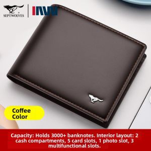 SEPTWOLVES | Leather Genuine Cowhide Wallet Horizontal