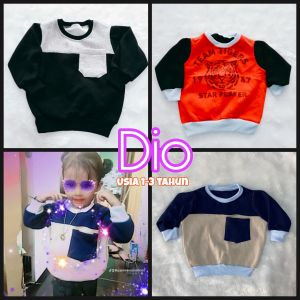 Sweater anak cewek cowok usia 1-3 tahun bahan babytery tebal hangat