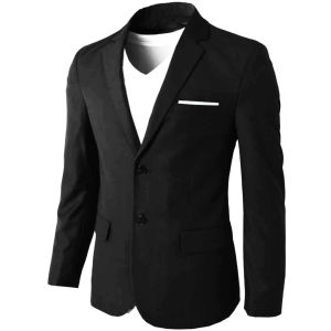 Jas Pernikahan Pria Hitam Polos Kancing 1 Ukuran S-XXL / Jas Wisuda Remaja / Jaz Formal Blezer / Blazer Fullblack / Jas Pria Dewasa Buat Nikah / Blazer Pria Casual / Blazer Pria Korea / Jas Pengantin Pria