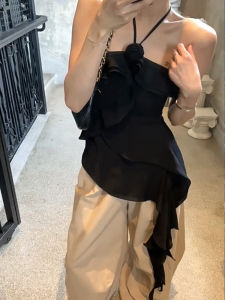 เสื้อกั๊กสายเดี่ยวคอวีแขนกุดทรงเข้ารูปสำหรับผู้หญิงในช่วงฤดูร้อนปี 2025 ทรงเข้ารูป แขนกุด ทรงเข้ารูป แขนกุด