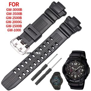 Resin strap suitable for Casio GW-3000B GW-3500B GW-2500B GW-2000G GW-1500B GW-1000 rubber strap watch accessories