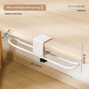 〔L〕Adjustable Desk Hook Rounded Corner Carbon Steel Backpack Holder Easy Install No-Drill Multipurpose Hook Office Supplies