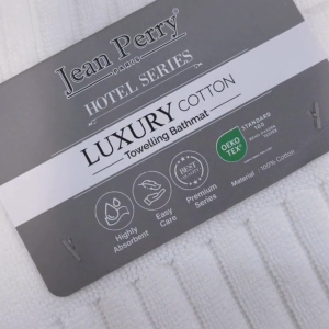 Jean Perry Hotel Series Luxury Cotton Toweling Bathmat - 100% Cotton 45cm x 70cm - Highly Absorbent Easy Care Premium Series
