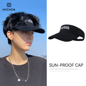 HOZADA หมวกกันแดดสำหรับทั้งชายและหญิงหมวกชายหาดหมวกแก๊ปชายและหญิงหมวกหมวกป้องกันแสงแดดปีกกว้างหมวกแก๊ปแบบพกพาหมวกกันแดดลำลองหมวกป้องกันรังสียูวีสำหรับท่องเที่ยวกลางแจ้งฤดูร้อน