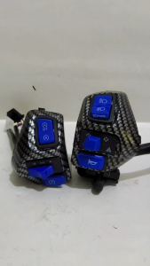 Saklar Set Kiri & Kanan Domino Motif Karbon Saklar Motor Variasi Saklar Carbon Domino Motor Mio Sporty Mio M3 Mio Smile Mio J Mio Gt Dan Lain-Lain