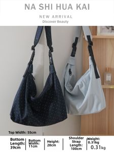 RUOYUNLAIGUO | Fresh Style Spotted Water-resistant Crossbody Bag