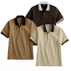 Kaospolos - Kaos Polo Shirt Pria Seragam Polos Krem | Atasan Baju Kaos Polo Kerah Pria Lengan Pendek