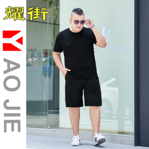 Hot Golden Dragon Short-Sleeved T-shirt Mens Suit plus Size Summer Casual Pants Sports a Set of Mens Clothing Handsome Clothes Trendy T