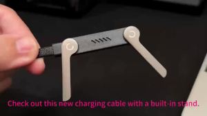 240/65w Fast Charging Foldable Bracket Data Cable 2-in-1 Data Wire Foldable Phone Tablet Stand Type-C to Type-C /USB-A to Type-C
