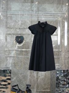 Artistic Sensation Sweet Innocent Black Dress Summer Forest System First Love Tender Little Girl Dress Korean Style Commute