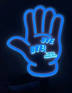 LED Swing hand pop Stiker Mobil Universal Auto Racing Lucu Kertas Gantung Aksesoris Interior Mobil