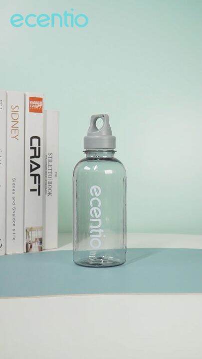 Ecentio Botol Minum 500ml Aesthetic Portable Tempat Minum Sport Bening