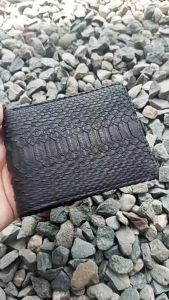 Dompet Pria Kulit Exotic Phyton Model Bifold Warna Hitam Garansi 1 Tahun