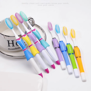 2pcs Couple Set Toothbrush Soft Bristle for Gentle Gum Care Comfortable Grip Deep Cleaning