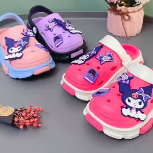 LUCKIDS Fashion baby shoes rotate Kuromi sandals for kids girl slipper for kids girls size 18-34