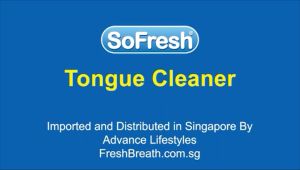 SOFRESH TONGUE CLEANER (TWIN PACK - Blue/Green) /tongue scraper - design with unique concave head easily reach back of tongue with comfortable scraping edge safely cleans forward and side-to-side.  Effective & Instant solution (freshbreath)