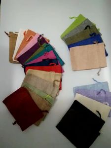 10PCS/40PCS 20 Colors Jute Hessian Gift Bag with Drawstrings-Premium Quality Burlap Hemp Bag for Jewelry Cosmetic and Wedding