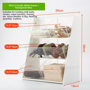 Wood Acrylic Condiment Storage Box
