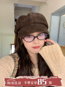 High Quality Turned Fur Beret Hat Womens Vintage Versatile Baker Boy Cap Artist Hat New Elegant Octagonal Hat for Teens And Youths