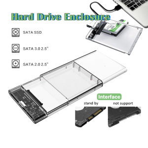2.5 inch USB 3.0 External Hard Drive Enclosure Disk Case USB3.0 to SATA Portable Clear Hard Disk Case Transparent SSD HDD Casing Cover for 2.5 inch SATA HDD SSD 硬盘外壳