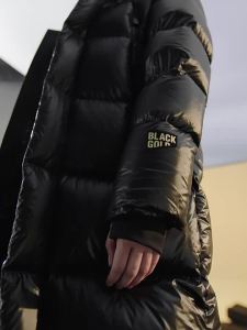Guvet | Black Gold Goose Down Long Thick Warm Winter Coat