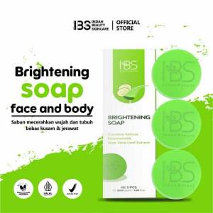 IBS Brightening Soap Kemasan Terbaru Isi 3 Sabun Flek Hitam Dan Pencerah Wajah
