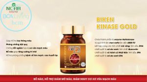 Biken Kinase Gold bcalivinghcm túi 20 viên uống hỗ trợ ngăn ngừa các triệu chứng đột quỵ tăng trí nhớ dọn gốc tụ do