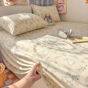 KAMONI | Childrens Dormitory Summer Double Layered Gauze Bed Sheet Cotton 3-piece Set