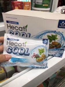 Viên ngậm HECATI COOL hộp 15 vỉ×6 viên hỗ trợ bổ phế giúp giảm ho giảm đờm  giảm đau họng khản tiếng do viêm họng