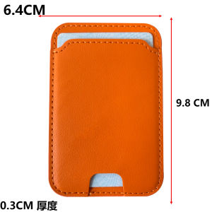 Leather Phone Back Sticker Simple Metro Card Holder Company Logo Gift Card Bag for Mobile Phone Boys And Mens Functional Bag